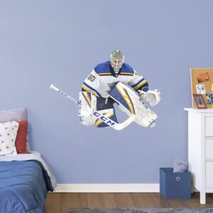 Jordan Binnington for St. Louis Blues - Officially Licensed NHL Removable Wall Decal Giant Athlete + 2 Team Decals (50"W x 36"H)