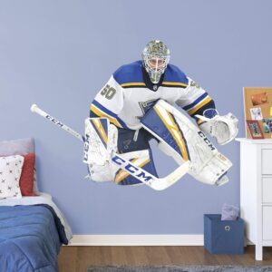 Jordan Binnington for St. Louis Blues - Officially Licensed NHL Removable Wall Decal Life-Size Athlete + 2 Team Decals (71"W x 5