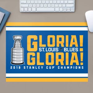 St. Louis Blues: 'Gloria' 2019 Stanley Cup Champions Logo - Officially Licensed NHL Removable Wall Decal 16.0"W x 11.5"H by Fath