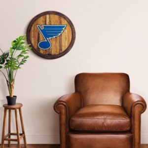 St. Louis Blues: Officially Licensed NHL "Faux" Barrel Top Sign 20.25x20.25 by Fathead | Wood