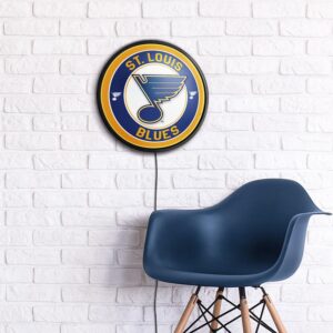 St. Louis Blues: Officially Licensed NHL Round Slimline Illuminated Wall Sign 14" x 18" by Fathead