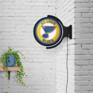 St. Louis Blues: Officially Licensed Round Illuminated Rotating Wall Sign 21" x 5" by Fathead | Metal