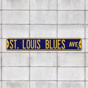 St. Louis Blues: St. Louis Blues Avenue - Officially Licensed NHL Metal Street Sign 36.0"W x 6.0"H by Fathead | 100% Steel
