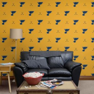 St. Louis Blues: Sticks Pattern - Officially Licensed NHL Removable Wallpaper 12" x 12" Sample by Fathead