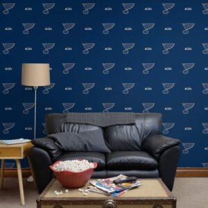 St. Louis Blues: Stripes Pattern - Officially Licensed NHL Removable Wallpaper 12" x 12" Sample by Fathead