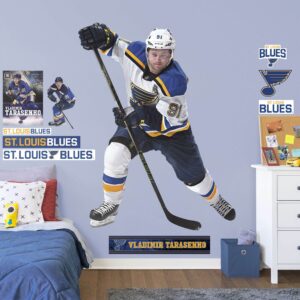 Vladimir Tarasenko for St. Louis Blues - Officially Licensed NHL Removable Wall Decal Life-Size Athlete + 11 Team Decals (55"W x