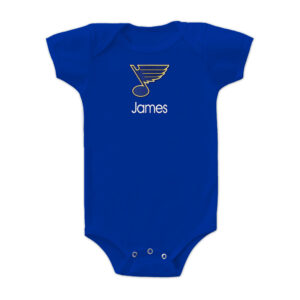 Infant Royal St. Louis Blues Personalized Bodysuit