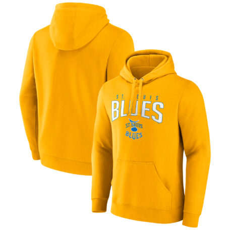 Men's Fanatics Branded Gold St. Louis Blues Special Edition 2.0 Wordmark Pullover Hoodie