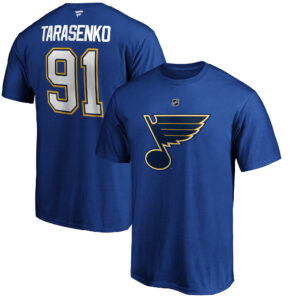 Men's Fanatics Branded Vladimir Tarasenko Blue St. Louis Blues Team Authentic Stack Name & Number T-Shirt