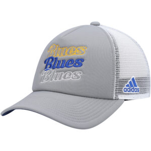 Women's adidas Gray/White St. Louis Blues Foam Trucker Snapback Hat