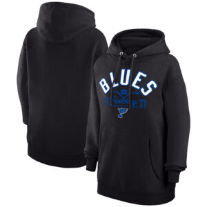 Men's Starter Black St. Louis Blues Puck Pullover Hoodie