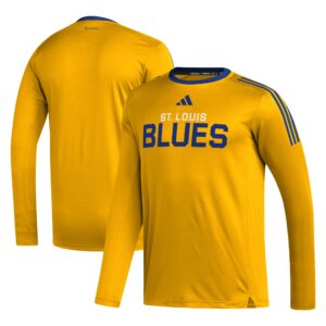 Men's adidas Gold St. Louis Blues AEROREADY® Long Sleeve T-Shirt