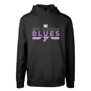 Youth Levelwear Black St. Louis Blues Hockey Fights Cancer Podium Fleece Pullover Hoodie