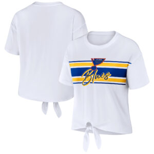 Women's WEAR by Erin Andrews White St. Louis Blues Front Knot T-Shirt