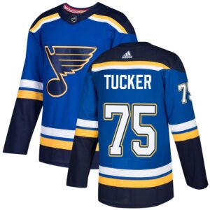 Tyler Tucker Men's adidas Blue St. Louis Blues Authentic Custom Jersey