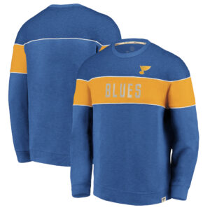 Men's Fanatics Branded Heathered Blue St. Louis Blues Varsity Reserve Sweatshirt